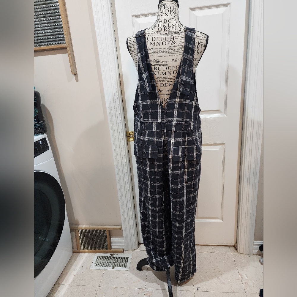 Free People Size 8 Plaid Women's Jumpsuit - Picture 4 of 14